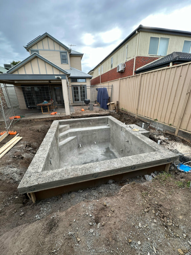 Ascot Vale Project Concrete Spray Swimming Pool - Venetian Pools Project