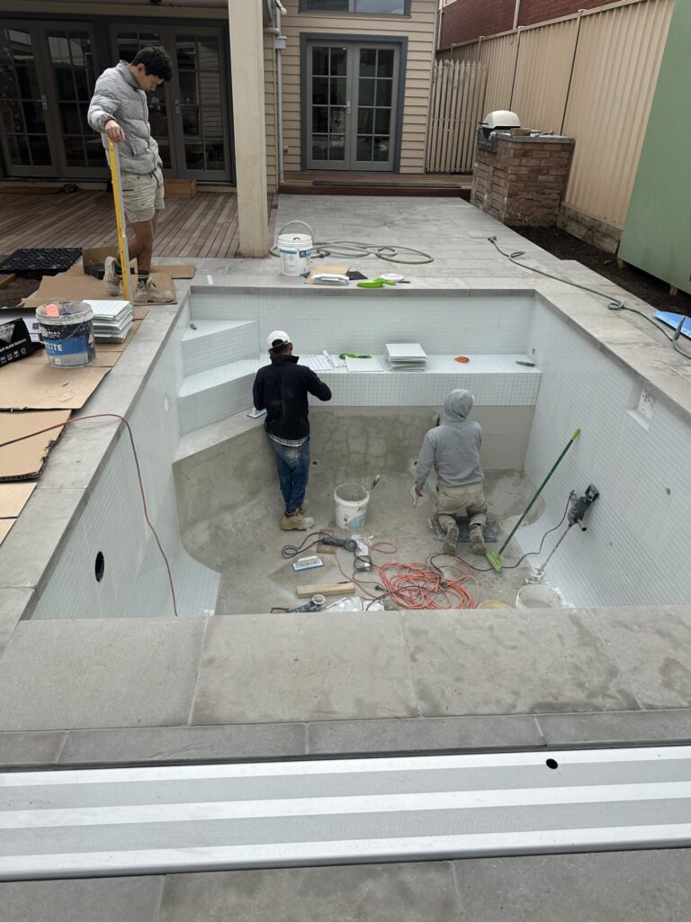 Ascot Vale Project Tiling Swimming Pool - Venetian Pools Project