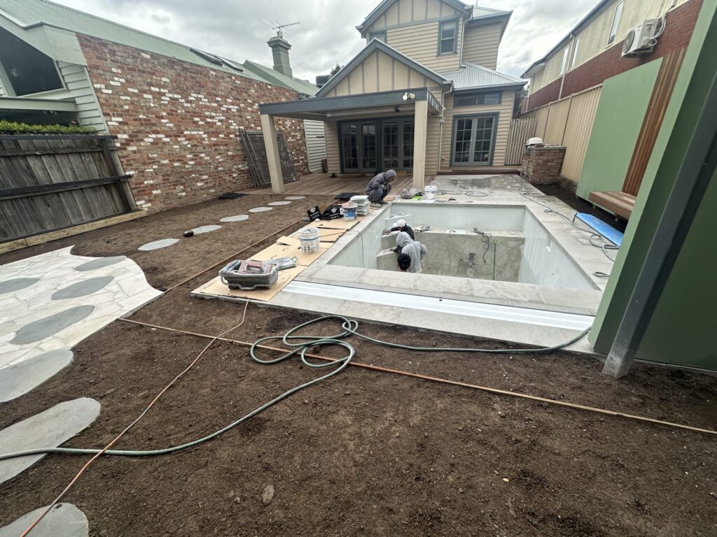 Ascot Vale Project Tiling Swimming Pool - Venetian Pools Project